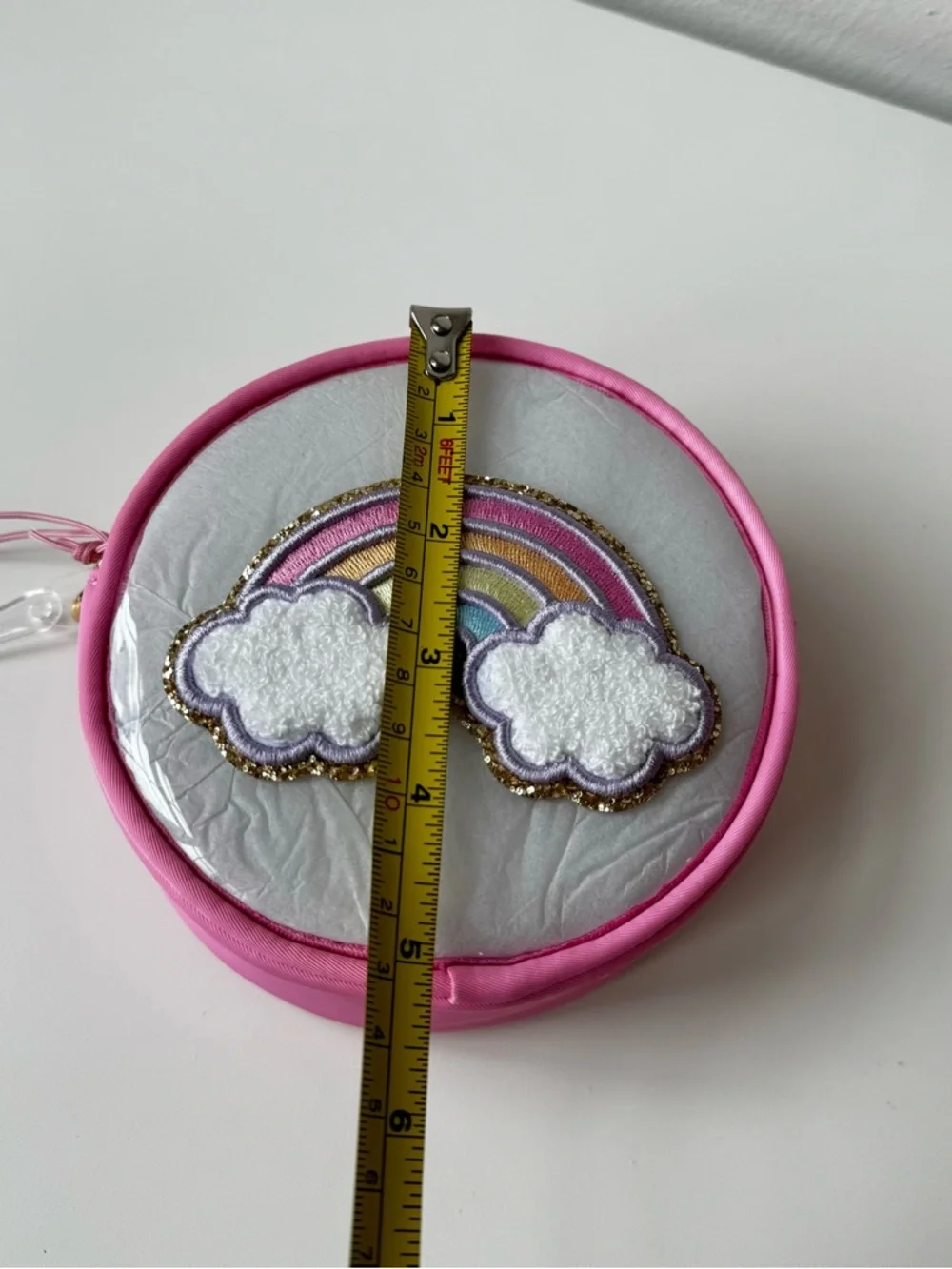 NWT- Stoney Clover Lane X Target Pink Rainbow Cloud Round Accessory Pouch